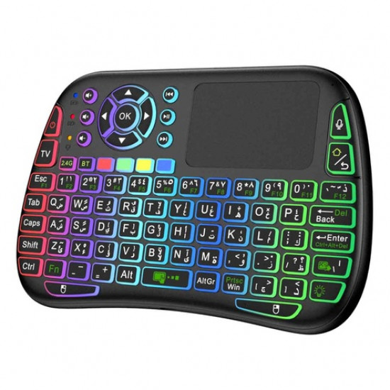 Porodo Mini Wireless Keyboard Touch Combo - Black Porodo Mini Wireless Keyboard Touch Combo - Black