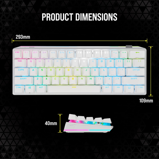 Corsair K70 Pro Mini Wireless Mechanical keyboard - Red switches