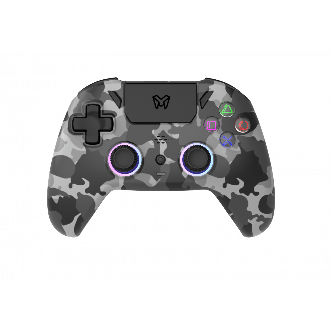 جهاز تحكم ألعاب EMG Artic Grey Camo P503 – يد ألعاب RGB متعددة المنصات
