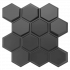 3D Wall Panel Rectangle 50x50 - 12 pcs set - Black ( 12 قطعة )