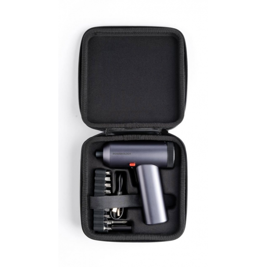 Powerology 30 in 1 Cordless Electric Screwdriver Gun with Built-In LED 2200mAh 220rpm - Space Gray Powerology 30 in 1 Cordless Electric Screwdriver Gun with Built-In LED 2200mAh 220rpm - Space Gray