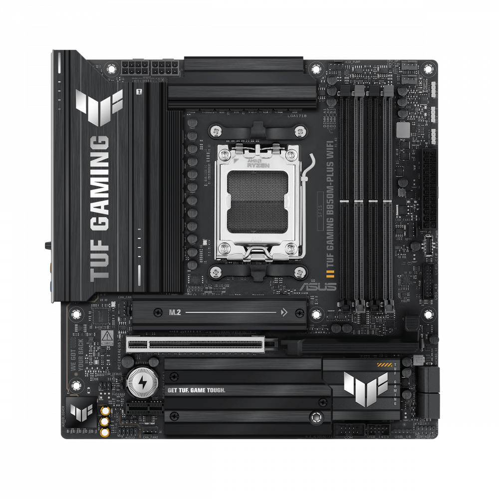 ASUS TUF GAMING B850M-PLUS WIFI7 W AMD B850 MATX Motherboard, 14+2+1