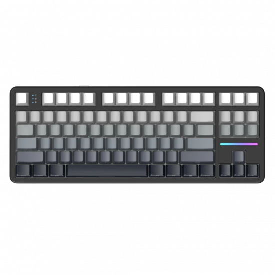 Attack Shark M87Pro V2 Tri-Mode RGB TKL Mechanical Keyboard - White Jade Switch - Moon Night