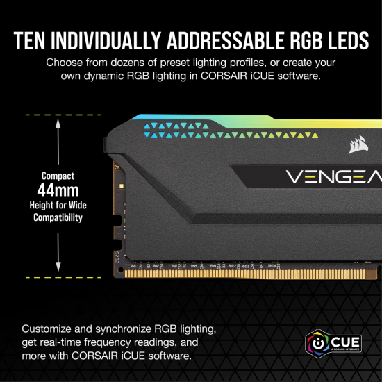Corsair Vengeance Pro SL DDR4 32gb - 3600Mhz (2x16gb) RGB - Black