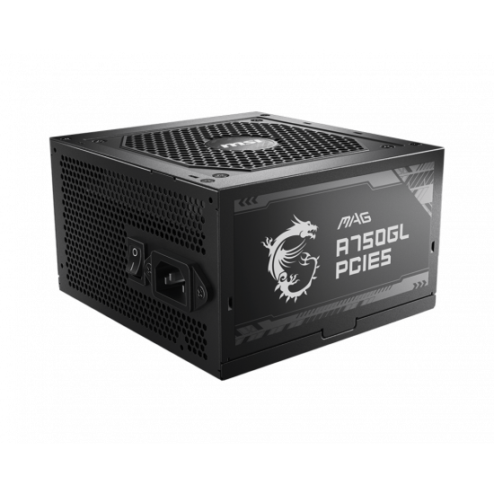 MSI - MAG A750GL PCIE5 - 750w - 80 Plus Gold - Modular - PSU MSI - MAG A750GL PCIE5 - 750w - 80 Plus Gold - Modular - PSU