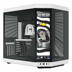 HYTE Y70 Touch Infinite Dual Chamber ATX Mid-Tower Case - Black / White