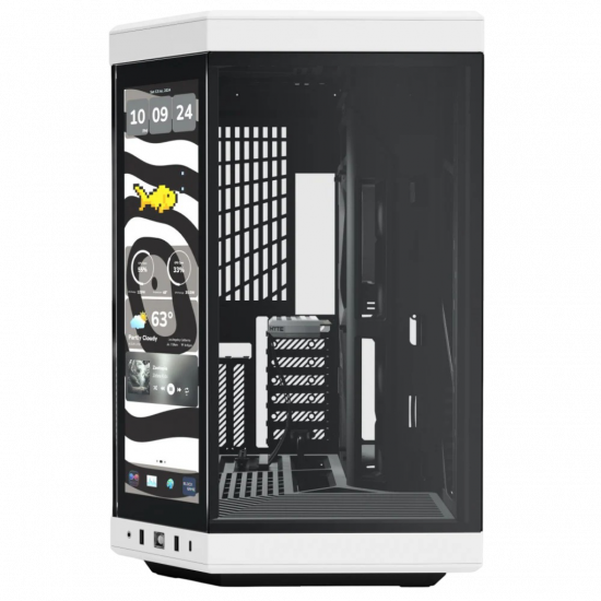 HYTE Y70 Touch Infinite Dual Chamber ATX Mid-Tower Case - Black / White HYTE Y70 Touch Infinite Dual Chamber ATX Mid-Tower Case - Black / White