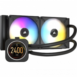 Corsair iCUE H100i ELITE 240mm LCD Display - Black