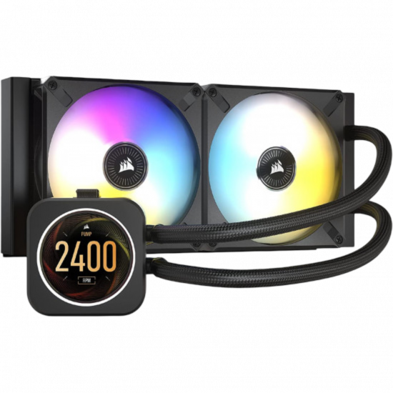 Corsair iCUE H100i ELITE 240mm LCD Display - Black