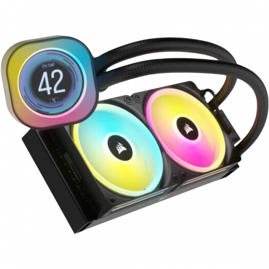 Corsair iCUE Link H100i LCD RGB Liquid CPU Cooler - Black Corsair iCUE Link H100i LCD RGB Liquid CPU Cooler - Black
