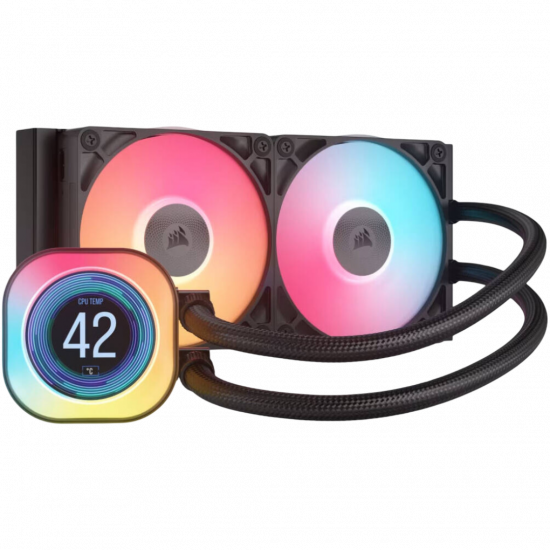 Corsair iCUE Link TITAN 240 RX LCD RGB Liquid CPU Cooler - Black