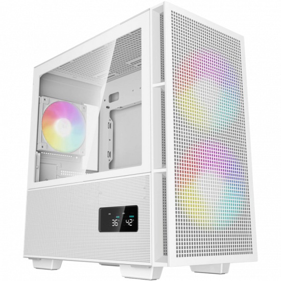 DeepCool CH360 Digital M-ATX 3F RGB Case - white