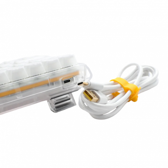 Ducky One 3 Aura White Mini - Arabic - Red Switch - White Ducky One 3 Aura White Mini - Arabic - Red Switch - White