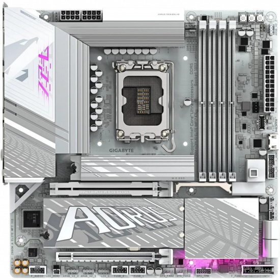 Gigabyte Z890M A Elite WF7 Ice Motherboard - White Gigabyte Z890M A Elite WF7 Ice Motherboard - White