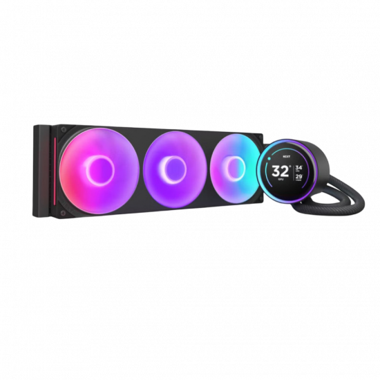 NZXT Kraken Elite 360mm LCD RGB Cooler IPS Single Frame with Controller - Black