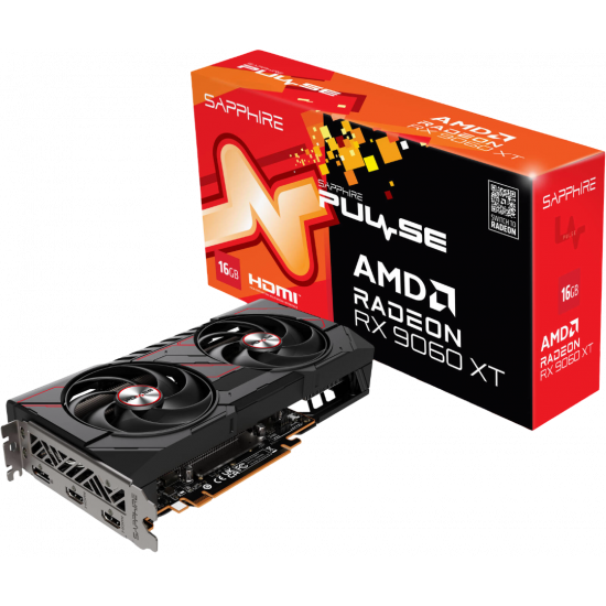 Sapphire PULSE AMD Radeon RX 9060 XT OC Dual 16GB GPU Sapphire PULSE AMD Radeon RX 9060 XT OC Dual 16GB GPU