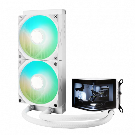 TRYX PANORAMA 240mm AIO Liquid Cooler ARGB - White