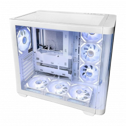 Tortox Curvo V2 ATX Case with 7 Fans - White