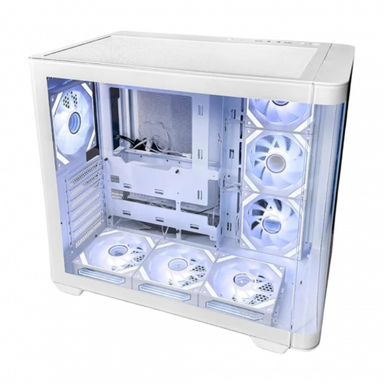 Tortox Curvo V2 ATX Case with 7 Fans - White Tortox Curvo V2 ATX Case with 7 Fans - White