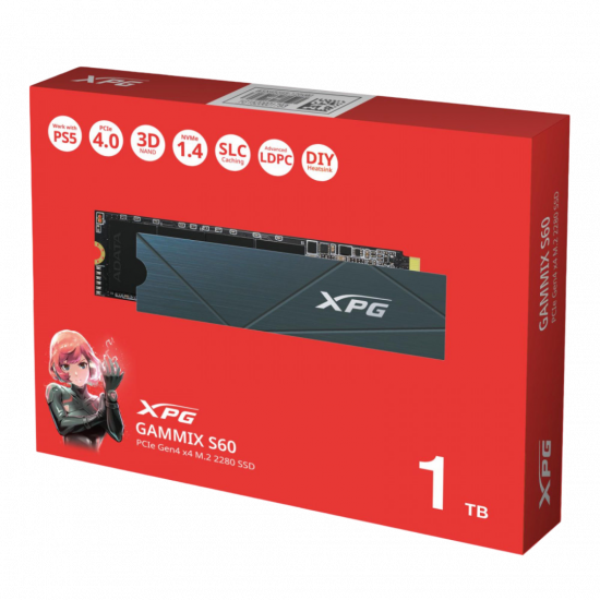 XPG GAMMIX S60 Gen 4 NVME M.2 - Black - 1TB XPG GAMMIX S60 Gen 4 NVME M.2 - Black - 1TB