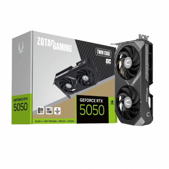 ZOTAC Gaming GeForce RTX 5050 Twin Edge OC 8GB GPU ZOTAC Gaming GeForce RTX 5050 Twin Edge OC 8GB GPU