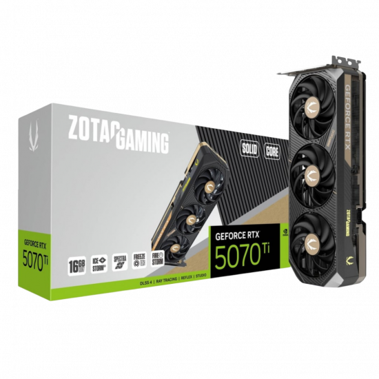 ZOTAC Gaming GeForce RTX 5070 Ti Solid Core OC 16GB GDDR7 GPU ZOTAC Gaming GeForce RTX 5070 Ti Solid Core OC 16GB GDDR7 GPU