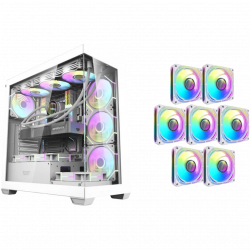 darkFlash DS900 ATX Case with 7 Fans - White