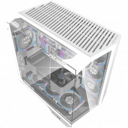 darkFlash DY470 ATX Case with 4 Fans - White darkFlash DY470 ATX Case with 4 Fans - White