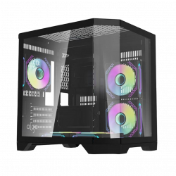 darkFlash FT350 M-ATX Case with 5 Fans - Black