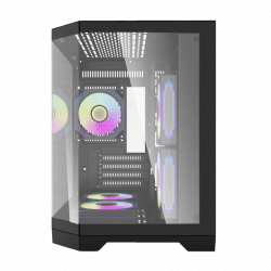 darkFlash FT350 M-ATX Case with 5 Fans - Black