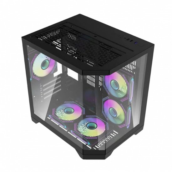 darkFlash FT350 M-ATX Case with 5 Fans - Black darkFlash FT350 M-ATX Case with 5 Fans - Black