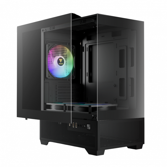 Gamdias Aura GC9M Elite ARGB Mini Tower Case - Black Gamdias Aura GC9M Elite ARGB Mini Tower Case - Black