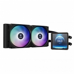 Gamdias Aura GL240 LCD Liquid Cooler - Black