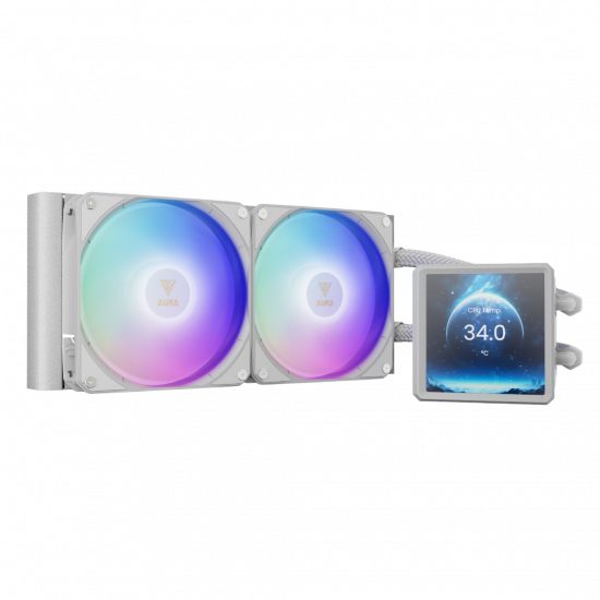 Gamdias Aura GL240 LCD Liquid Cooler - White Gamdias Aura GL240 LCD Liquid Cooler - White