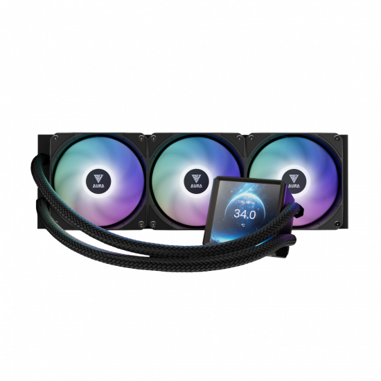 Gamdias Aura GL360 LCD Liquid Cooler - Black Gamdias Aura GL360 LCD Liquid Cooler - Black
