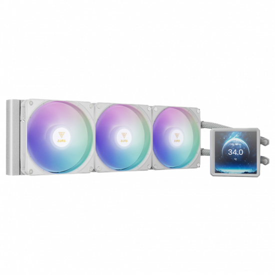 Gamdias Aura GL360 LCD Liquid Cooler - White Gamdias Aura GL360 LCD Liquid Cooler - White