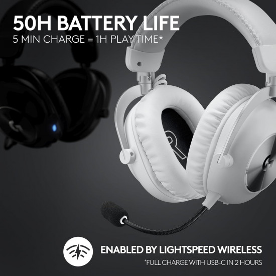 Logitech Pro X 2 Lightspeed Headset - White Logitech Pro X 2 Lightspeed Headset - White