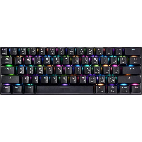 Motospeed SK62 RGB Mechanical Game Keyboard Black - Red Arabic Switch Motospeed SK62 RGB Mechanical Game Keyboard Black - Red Arabic Switch