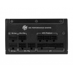 MSI MPG A1000GS PCIE5 - 1000w - 80 Plus Gold - Modular - PSU MSI MPG A1000GS PCIE5 - 1000w - 80 Plus Gold - Modular - PSU
