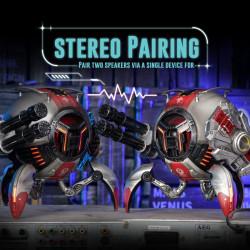 GravaStar Mars Pro Bluetooth 5.0 Speaker - Special Edition Shark 14 Metallic Gray