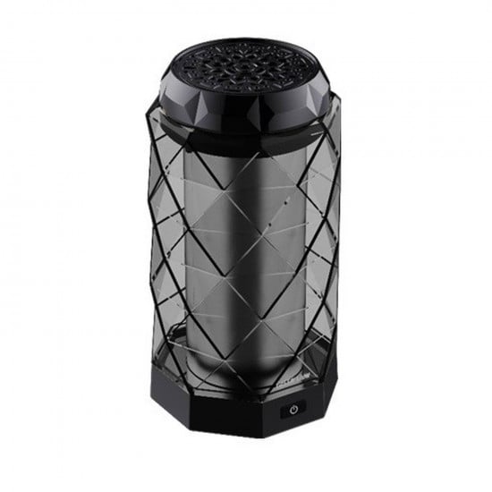 Green Lion Crystal Bakhour Incense Burner - Black