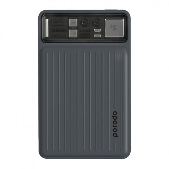 Porodo 10000mAh Slim Powerbank PD 22.5W with Built-in Type-C&Lightning Cables-Black Porodo 10000mAh Slim Powerbank PD 22.5W with Built-in Type-C&Lightning Cables-Black