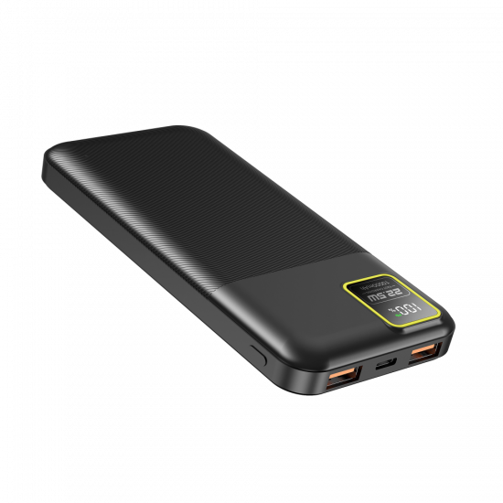 Porodo Blue 10000 mAh 22.5W PD Powerbank - Black