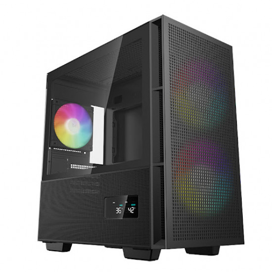 DEEPCOOL CH360 Digital M-ATX 3F RGB Case - Black DEEPCOOL CH360 Digital M-ATX 3F RGB Case - Black