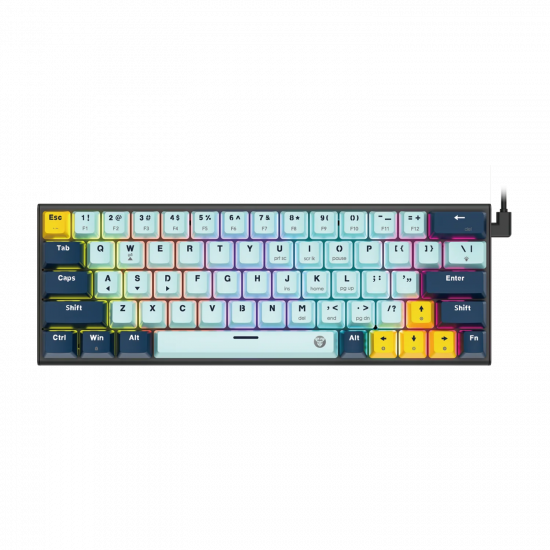 Fantech MK874v2 Wired Mechanical Keyboard - Sky Blue with Red Switch Fantech MK874v2 Wired Mechanical Keyboard - Sky Blue with Red Switch