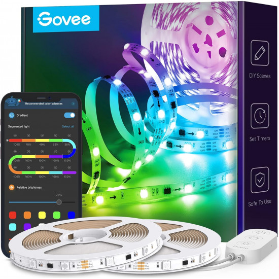 Govee RGBIC Basic Wi-Fi + Bluetooth LED Strip Lights 10m