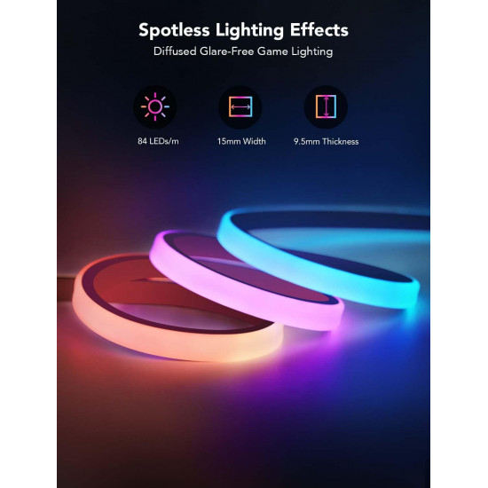 Govee RGBIC LED Neon Rope Lights for Desks Govee RGBIC LED Neon Rope Lights for Desks