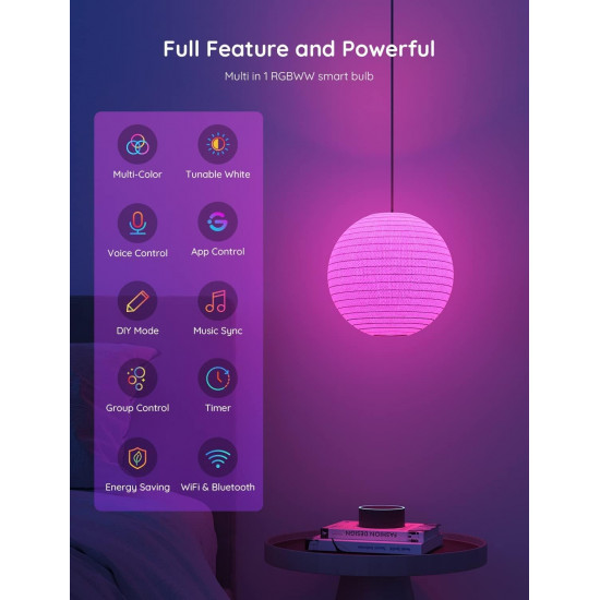 Govee RGBWW Smart LED Bulb 400lm (2pack)