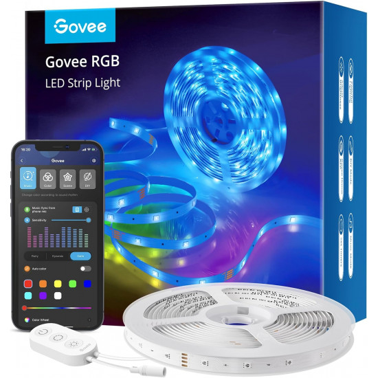 Govee Wi-Fi RGB LED Strip Lights (16.4ft - 2 Rolls) - Upgrade
