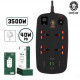 Green Lion 4 AC 2 USB & 2 USB-C PD 40W Multiport Smart Power Socket 3500W 3M - Black